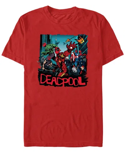FIFTH SUN MEN'S DEADPOOP LIKE AVENGERS SHORT SLEEVE T-SHIRT