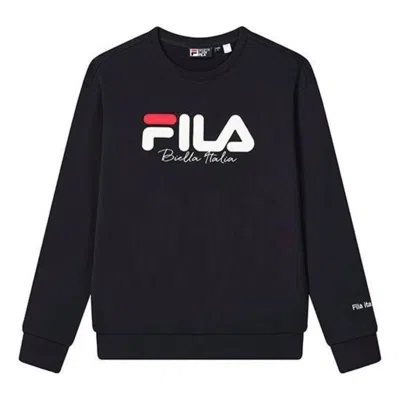 FILA FILA Classic Logo Crew Sweater 'Black White'