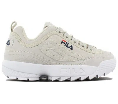 FILA FILA DISRUPTOR LEATHER S LOW WOMEN'S SNEAKER LEATHER GRAY SHOES 1010436.30H