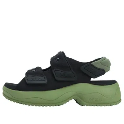 FILA (WMNS) FILA Puff Sandals 'Black Green'