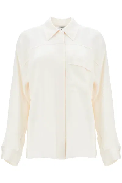 FILIPPA K BLUSA OVERSIZE SHINY POCKET