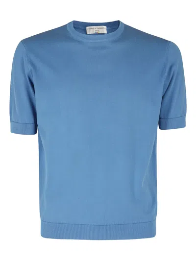 FILIPPO DE LAURENTIIS CREW-NECK SHORT-SLEEVE KNIT TOP