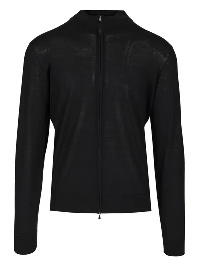 FILIPPO DE LAURENTIIS FULLZIP CARDIGAN KNITWEAR BLUE