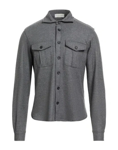 FILIPPO DE LAURENTIIS FILIPPO DE LAURENTIIS MAN SHIRT GREY SIZE 42 MERINO WOOL