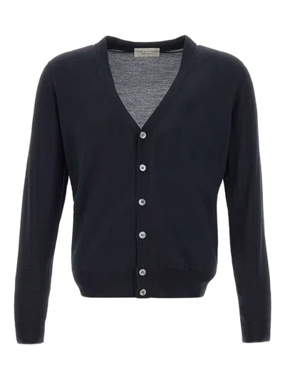FILIPPO DE LAURENTIIS V-NECK RIBBED-EDGE CARDIGAN