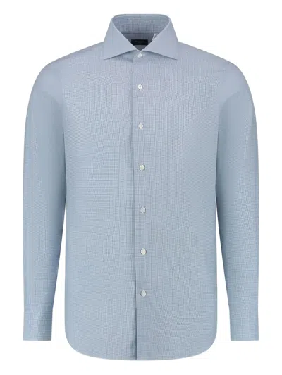 FINAMORE 1925 NAPOLI KATOEN CHECK-PATTERNED BUTTON-UP SHIRT