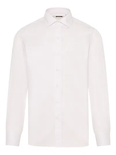 FINAMORE 1925 NAPOLI STRIPED BUTTON-UP SHIRT