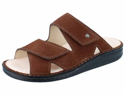 FINN COMFORT FINN COMFORT DANZIG SOFT HERREN PANTOLETTE BRAUN CHOCOLATE/TANGO