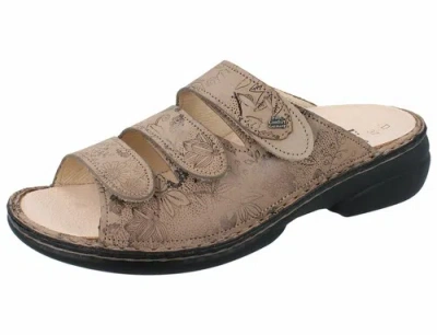 FINN COMFORT FINN COMFORT KOS DAMEN PANTOLETTEN BEIGE JARDIN/NUBUK