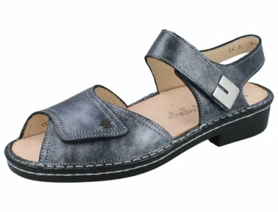 FINN COMFORT FINN COMFORT LUXOR DAMEN SANDALE BLAU BLUE/FOWLER