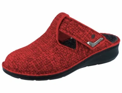 FINN COMFORT FINN COMFORT SPIEZ DAMEN CLOGS FILZ ROT RED/TESSILEFILZ