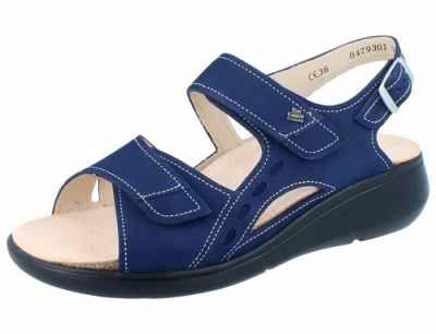 FINN COMFORT FINN COMFORT SUVA DAMEN SANDALE BLAU ATOLL/NUBUK