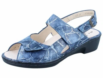 FINN COMFORT FINN COMFORT TAVIRA DAMEN SANDALE BLAU LAZIP/ROCAS