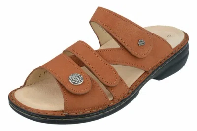 FINN COMFORT FINN COMFORT VENTURA SOFT DAMEN PANTOLETTE BRAUN/ORANGE MANDARINE/NUBUKVIENNA