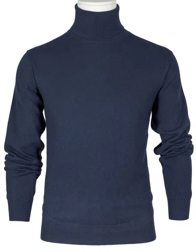 FIORONI FIORONI ROLLKRAGENPULLOVER IN DUNKELBLAU AUS KASCHMIR REGEUR650