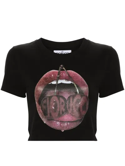FIORUCCI GRAPHIC-PRINT CROPPED T-SHIRT