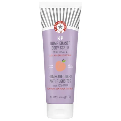 FIRST AID BEAUTY KP BUMP ERASER BODY SCRUB WITH 10% AHA - BODY EXFOLIANT FOR KERATOSIS PILARIS PEACH 8 OZ / 236.5 ML