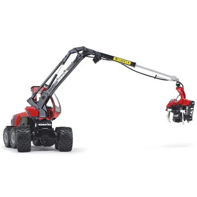 FIRST GEAR KOMATSU 931XC.3 HARVESTER RED & BLACK 1-32 DIECAST MODEL