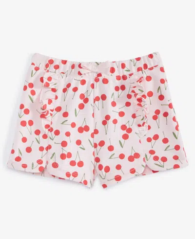 FIRST IMPRESSIONS BABY GIRLS CHERRY TOSS PRINTED FRENCH TERRY SHORTS, EXCLUSIVELY AT MACY'S