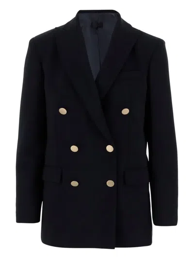 FIT PEAK-LAPEL DOUBLE-BREASTED JACKET