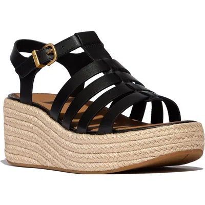 FITFLOP FITFLOP ESPADRILLE PLATFORM WEDGE SANDAL