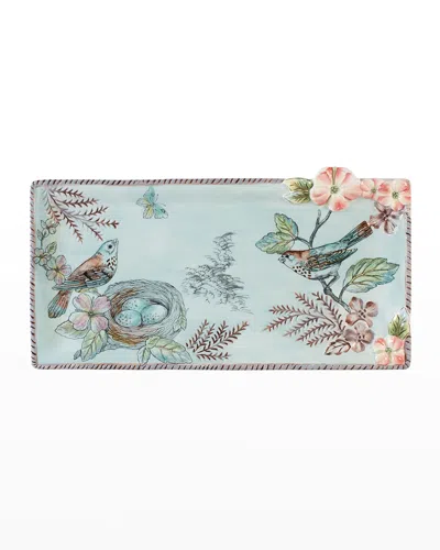 FITZ AND FLOYD ENGLISH GARDEN ELONGATED TRAY, 13"