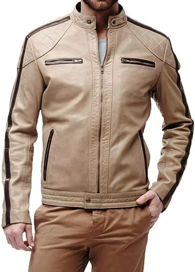 F$L HERREN ECHT LAMMLEDER JACKE SLIM FIT BIKER MOTORRADJACKE -MJK46