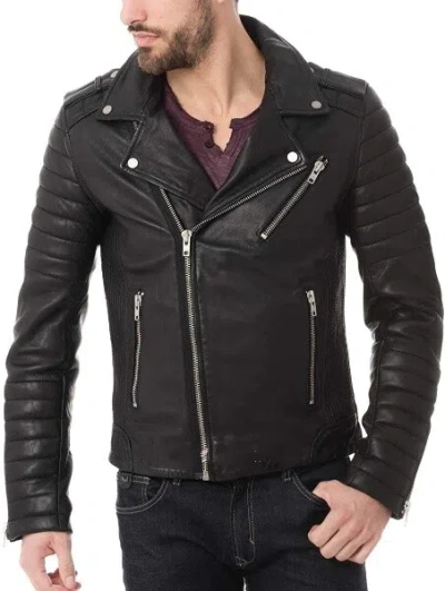 F$L HERREN LEDER JACKE MANTEL MOTORRAD BIKER SLIM FIT OUTWEARLINIE JACKEN -MJK12