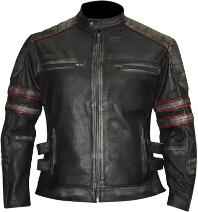 F$L HERREN LEDER JACKE MANTEL MOTORRAD BIKER SLIM FIT OUTWEARLINIE JACKEN -MJK32