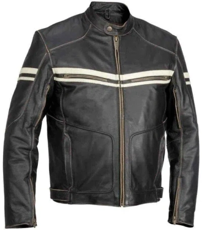 F$L HERREN LEDERJACKE SLIM FIT BIKER MOTORRAD ECHT LAMMLEDER JACKE - 236