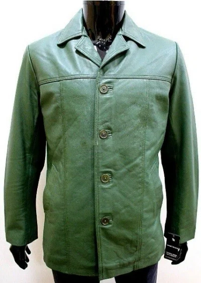 F$L NEU HERREN ECHT LAMMLEDER ECHTLEDER BLAZER KNÖPFE MANTEL JACKE KLASSISCH -MB16