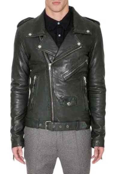 F$L NEU HERREN LEDERJACKE SLIM FIT BIKER MOTORRAD ECHTLEDER MANTEL - MJ1506