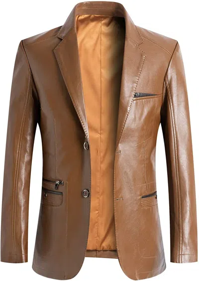 F$L ORIGINAL LAMMLEDER FREIZEIT JACKE BLAZER FÜR HERREN NEU MANTEL - MBK43