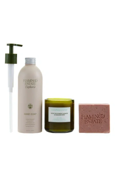 FLAMINGO ESTATE FLAMINGO ESTATE NIGHT BLOOMING JASMINE & DAMASK ROSE BATH SET