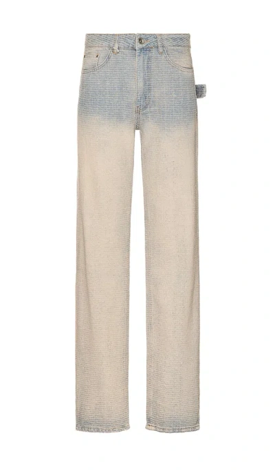FLÂNEUR FADED TWEED DENIM JEANS