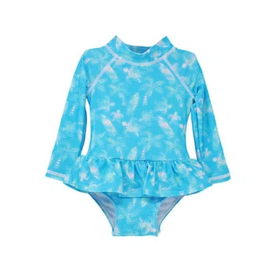 FLAP HAPPY FLAP HAPPY GIRLS'  SUN PROTECTIVE UPF 50+ ALISSA INFANT RUFFLE RASH GUARD SWIMSUIT