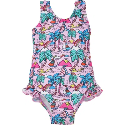 FLAP HAPPY FLAP HAPPY GIRLS SUN PROTECTIVE UPF 50+ DELANEY HIP RUFFLE SWIMSUIT