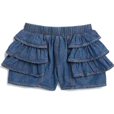 FLAPDOODLES FLAPDOODLES KIDS' RUFFLED DENIM SHORTS