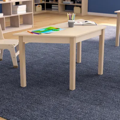 FLASH FURNITURE 20.75 X 47.25 X 21 IN. BRIGHT BEGINNINGS COMMERCIAL GRADE WOODEN TRAPEZOID PRESCHOOL CLASSROOM ACTIV