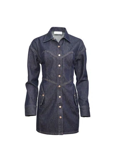 FLEUR DU MAL DENIM SHIRT DRESS