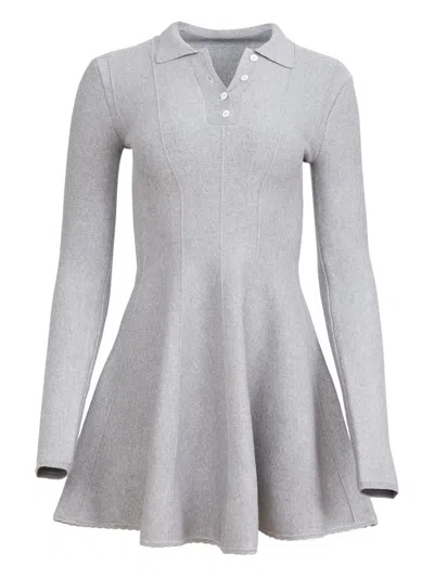 FLEUR DU MAL HENLEY-NECK FLARED DRESS