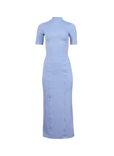 FLEUR DU MAL SLEEK JERSEY MOCK NECK DRESS