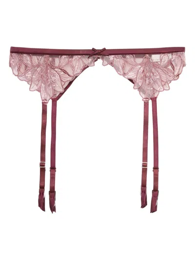 FLEUR DU MAL LACE-EMBROIDERED GARTER