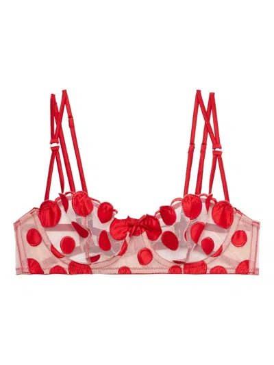 FLEUR DU MAL POLKA-DOT BALCONETTE BRA