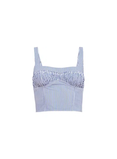 FLEUR DU MAL POPLIN BUSTIER TOP