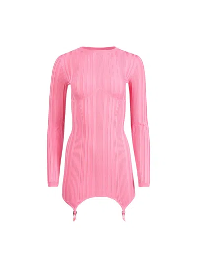 FLEUR DU MAL RIB GARTER DRESS