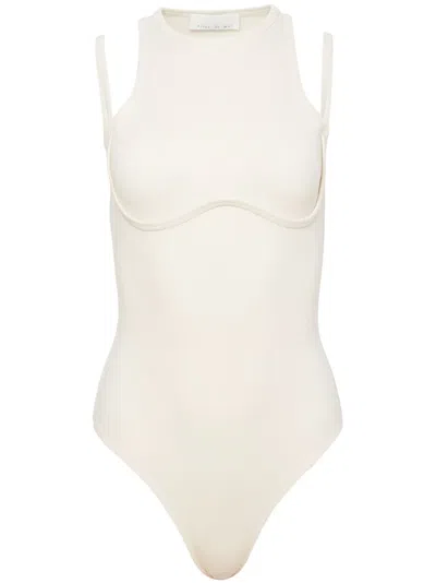 FLEUR DU MAL STRAPPY RIBBED BODYSUIT