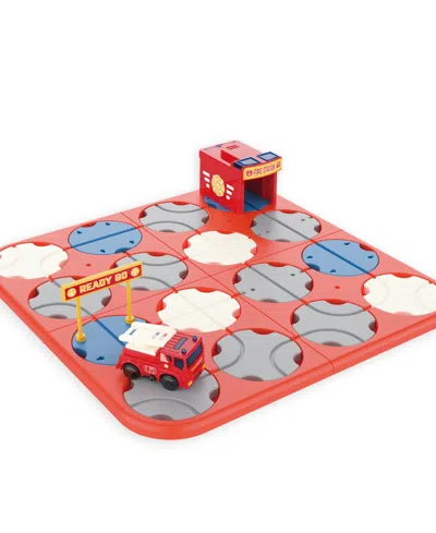 FLIPO A-MAZE TRACKS DIY TRACK MAZE SET WITH BATTERY POWERED FIRE TRUCK, 34 PIECE SET