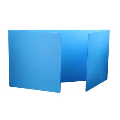 FLIPSIDE FLIPSIDE CORRUGATED STUDY CARREL, BLUE - PLASTIC - PACK OF 12