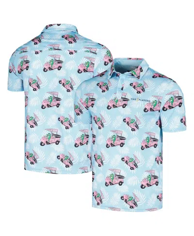 FLOMOTION MEN'S FLOMOTION LIGHT BLUE THE PLAYERS GATOR AND MINGO POLO SHIRT